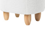  Storage Animal Stool ALPACA Fabric White Alpaca