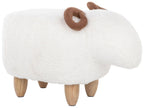  Animal Stool LAMB Fabric White Lamb