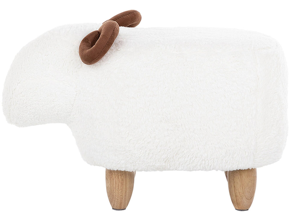  Animal Stool LAMB Fabric White Lamb