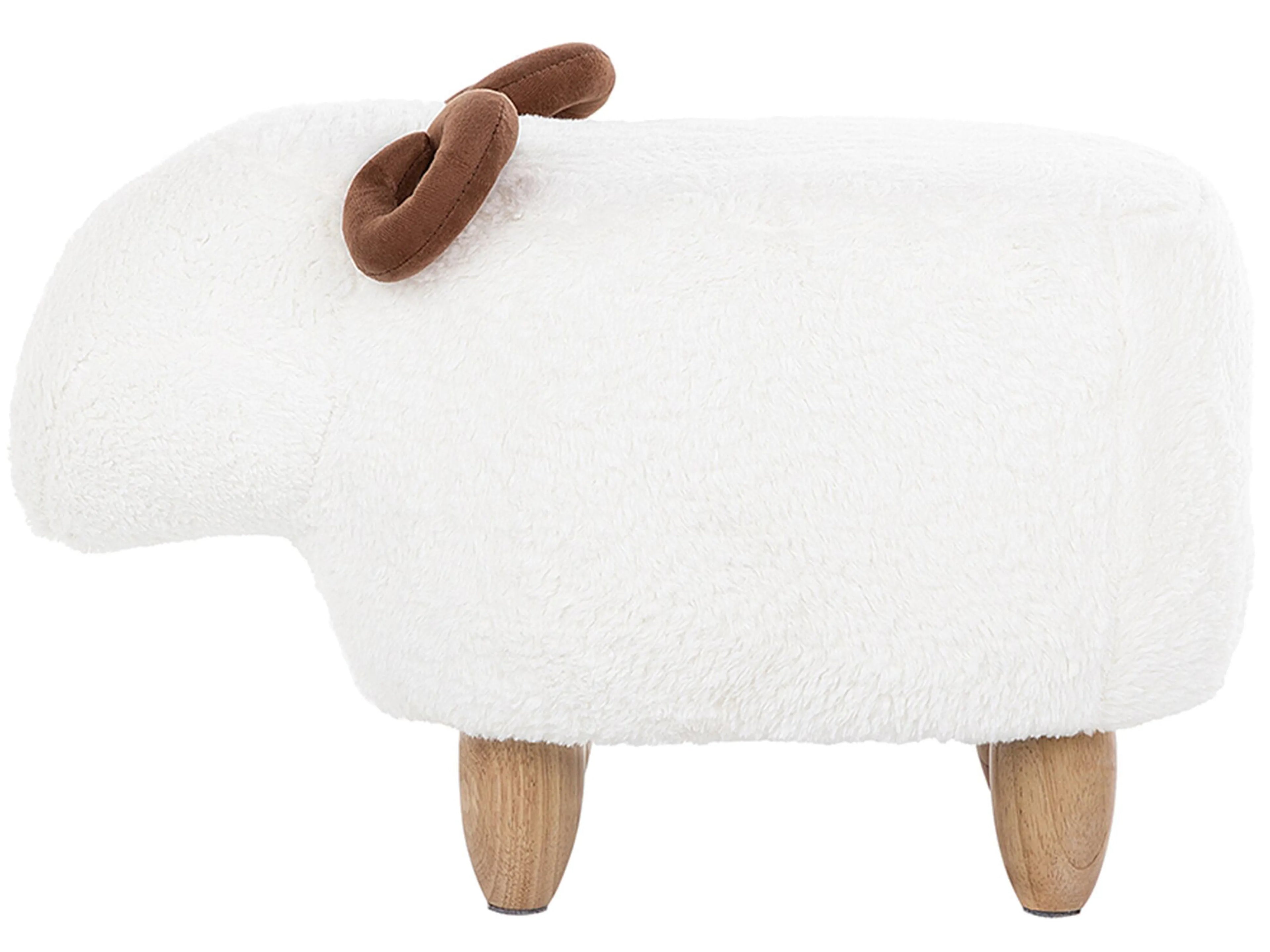  Animal Stool LAMB Fabric White Lamb