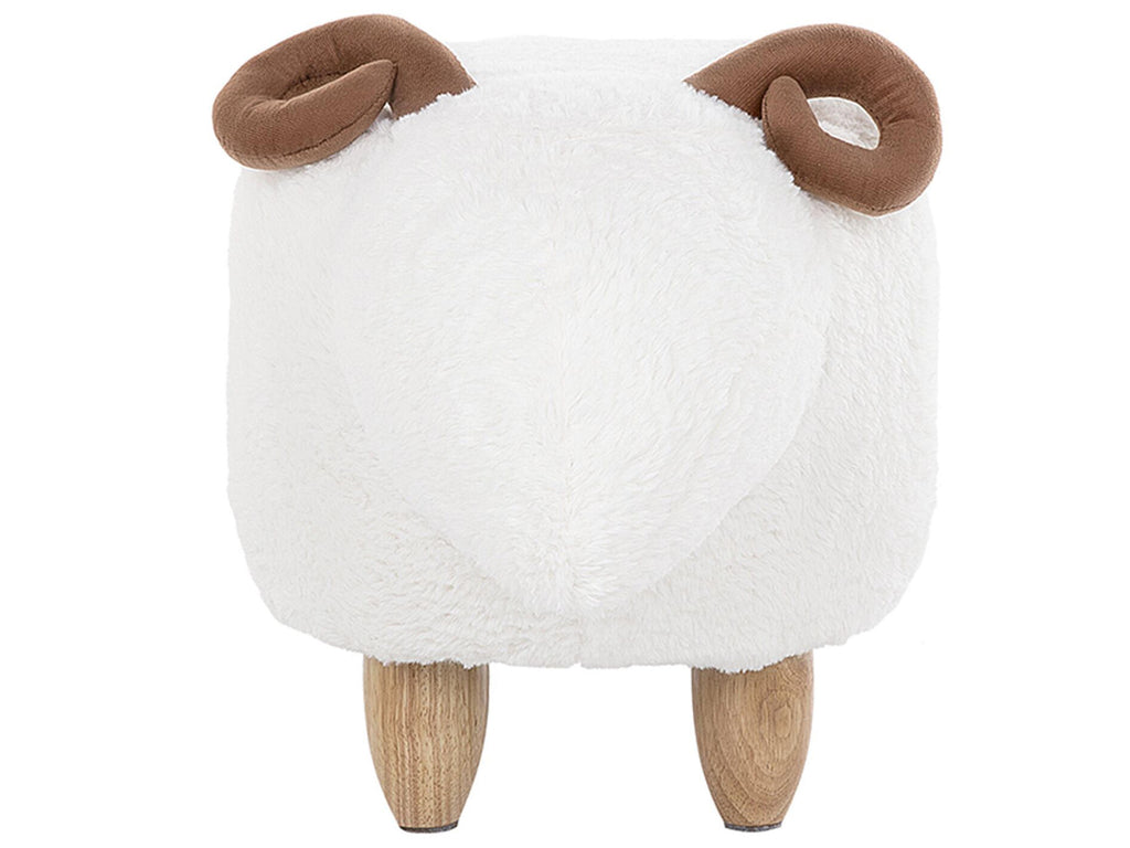  Animal Stool LAMB Fabric White Lamb