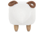  Animal Stool LAMB Fabric White Lamb