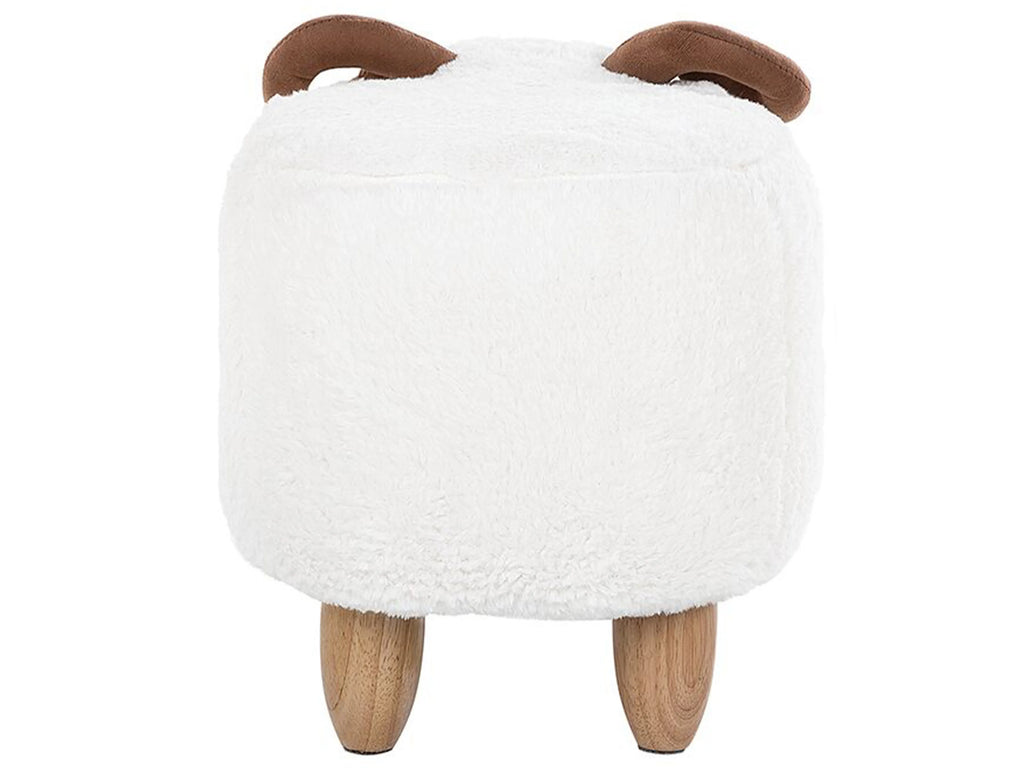  Animal Stool LAMB Fabric White Lamb