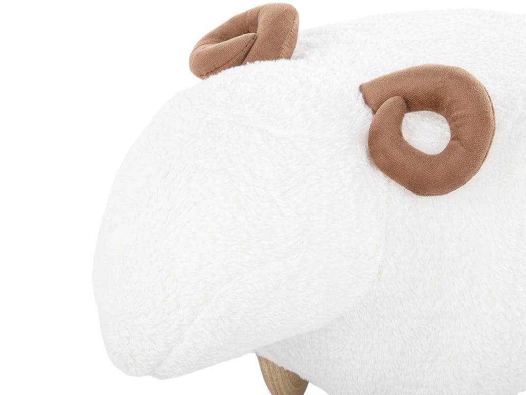  Animal Stool LAMB Fabric White Lamb