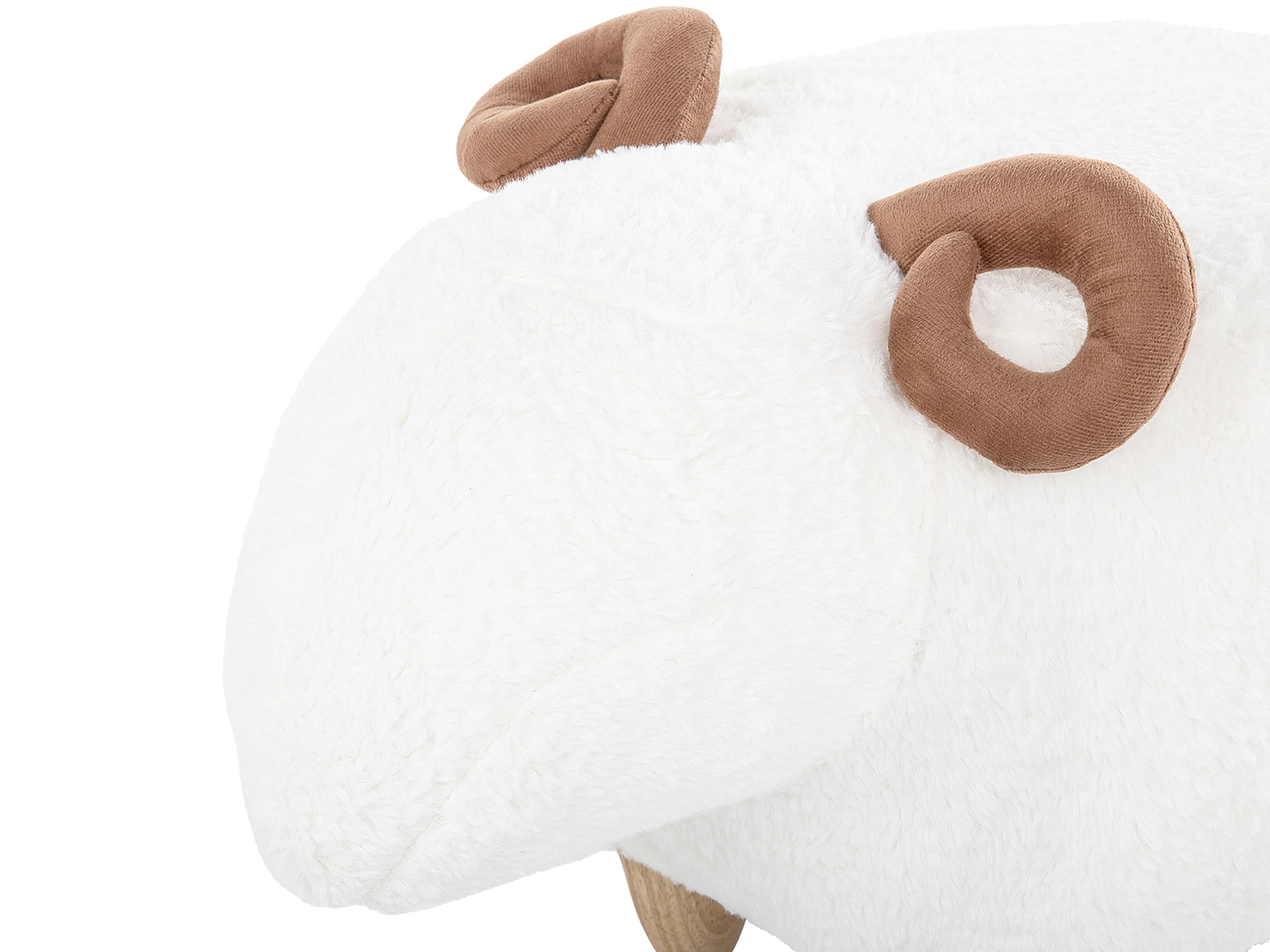  Animal Stool LAMB Fabric White Lamb