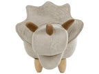  Storage Animal Stool TRICERATOPS Fabric Light Grey Dinosaur