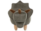  Storage Animal Stool TRICERATOPS Fabric Dark Green Dinosaur