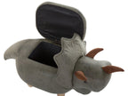  Storage Animal Stool TRICERATOPS Fabric Dark Green Dinosaur