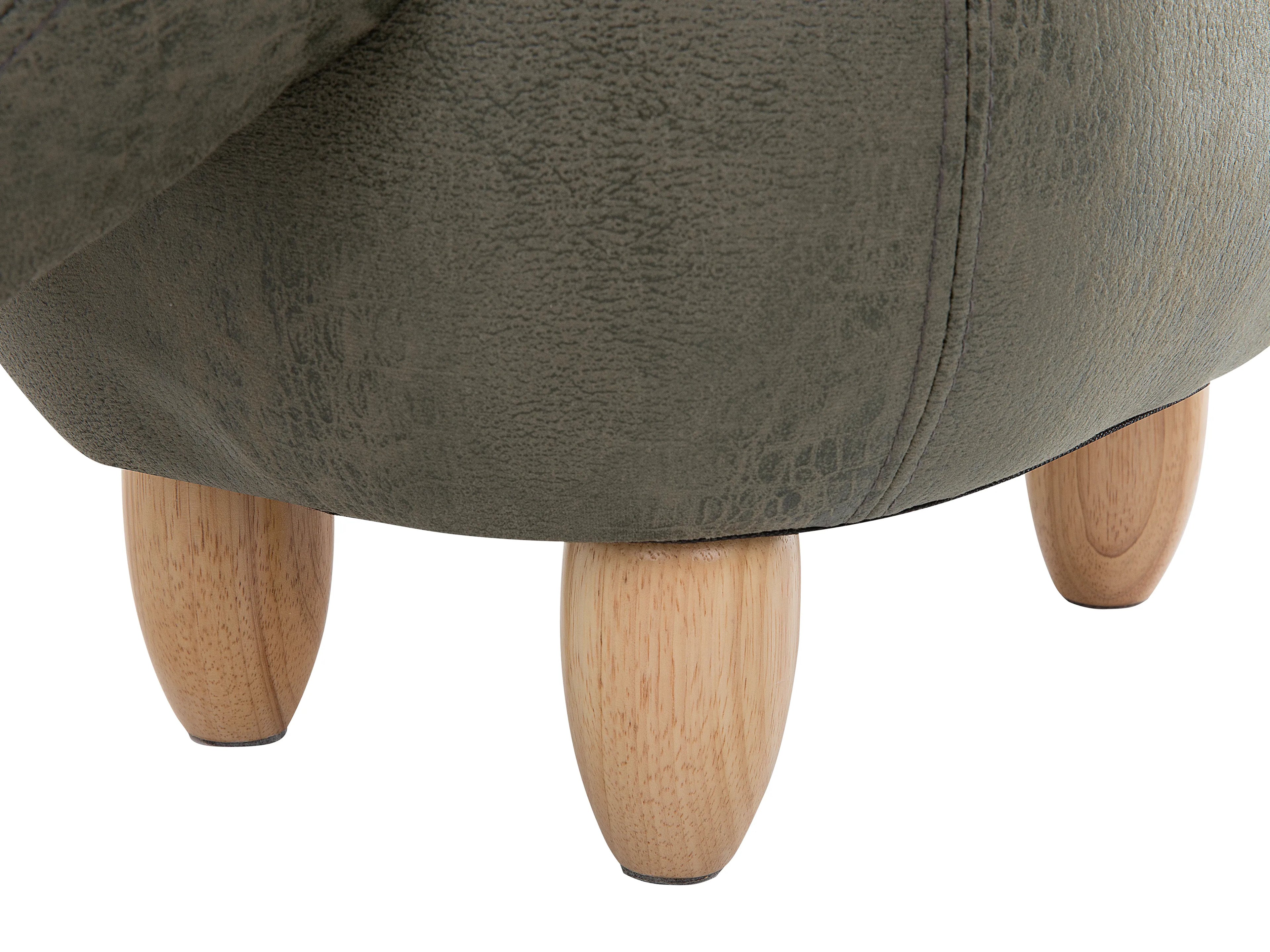  Storage Animal Stool TRICERATOPS Fabric Dark Green Dinosaur