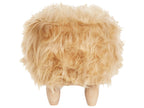  Animal Stool WOOLLY Faux Fur Sand Beige Rhino