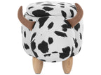  Storage Animal Stool COW Fabric White Cow