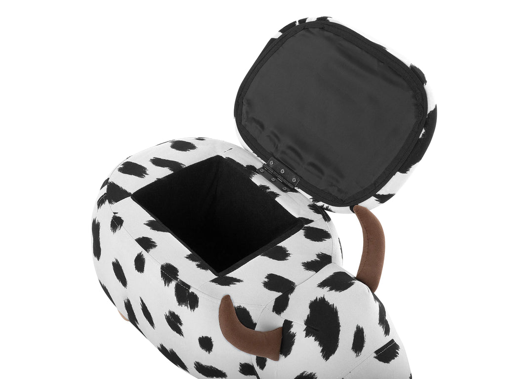  Storage Animal Stool COW Fabric White Cow