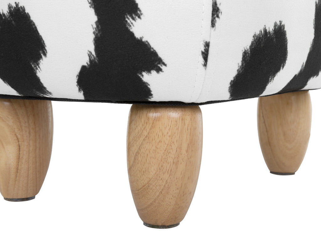  Storage Animal Stool COW Fabric White Cow