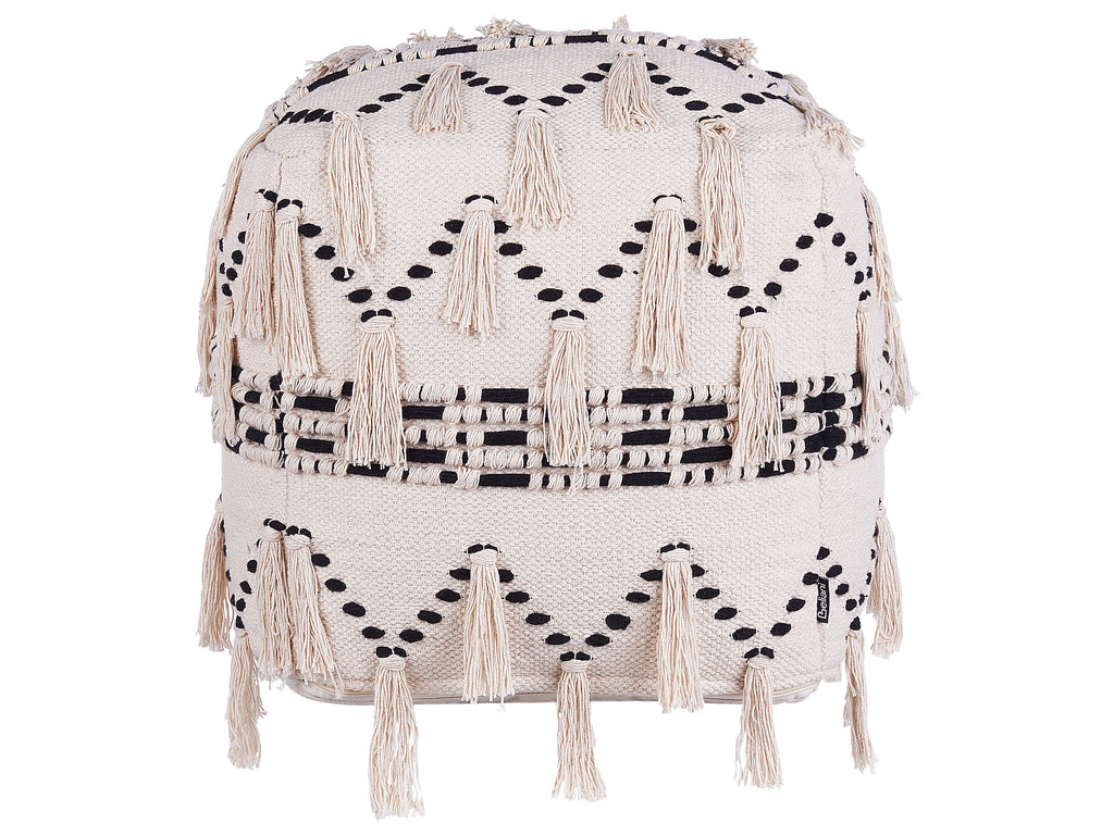  Pouffe THONDI Cotton Beige