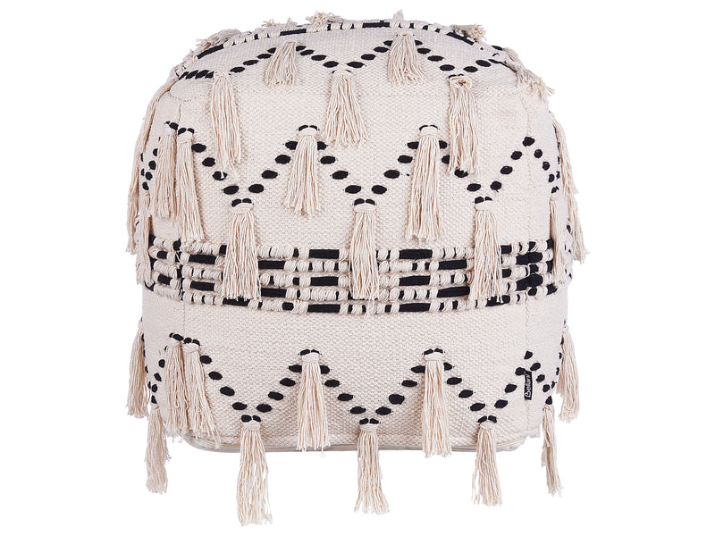  Pouffe THONDI Cotton Beige