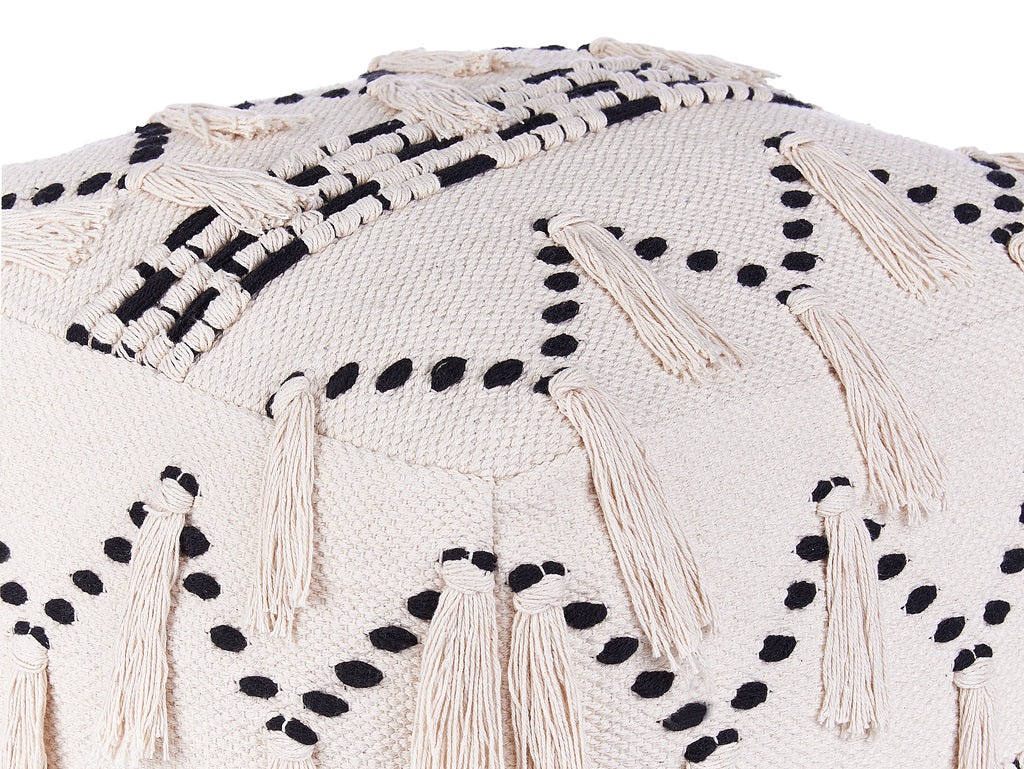  Pouffe THONDI Cotton Beige