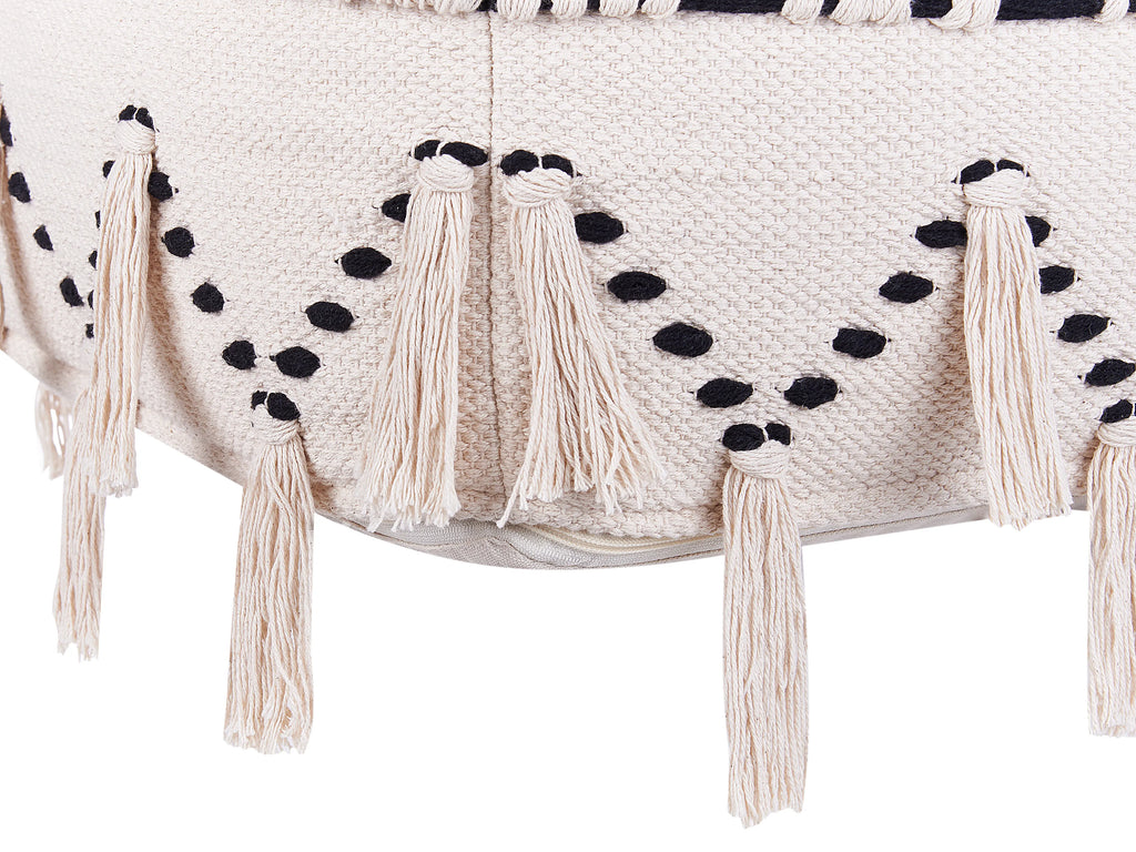  Pouffe THONDI Cotton Beige