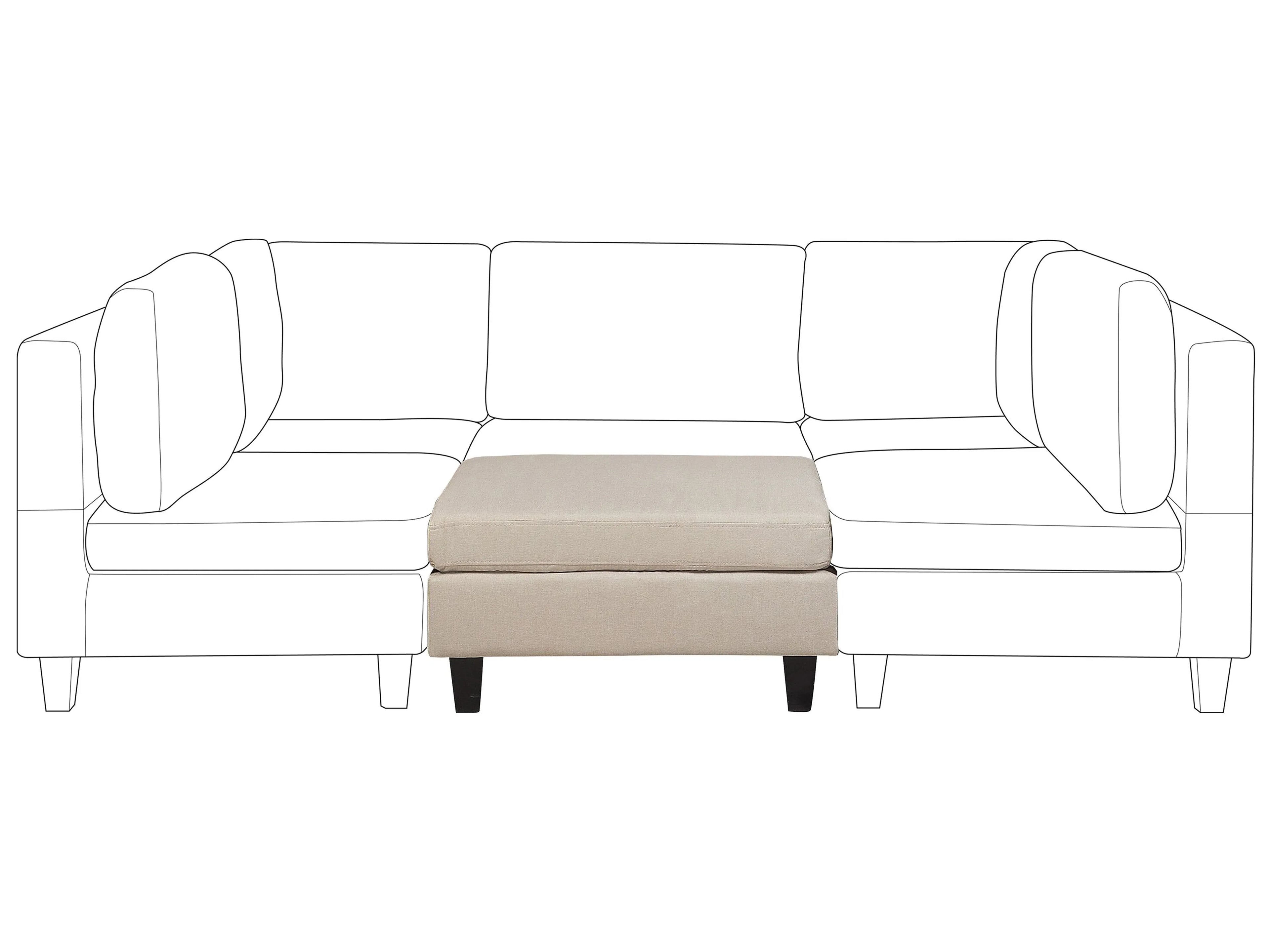  Ottoman FEVIK Fabric Beige