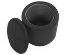  Storage Pouffe MARYLAND Faux Leather Black