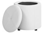 Storage Pouffe MARYLAND Faux Leather White