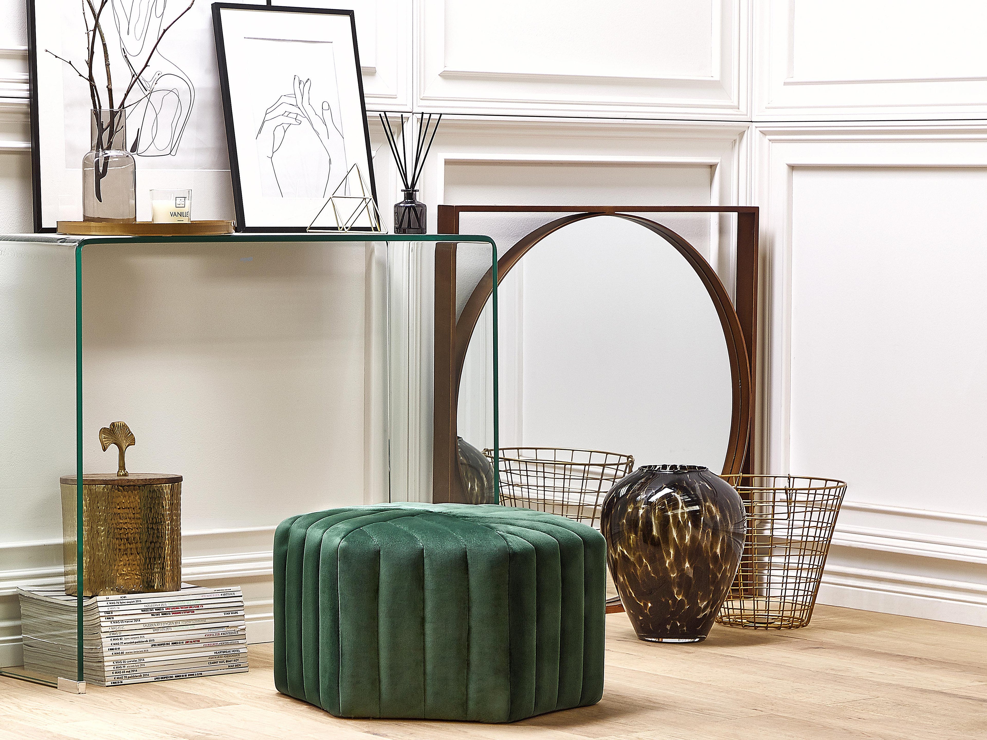  Pouffe MURIETTA Velvet Dark Green