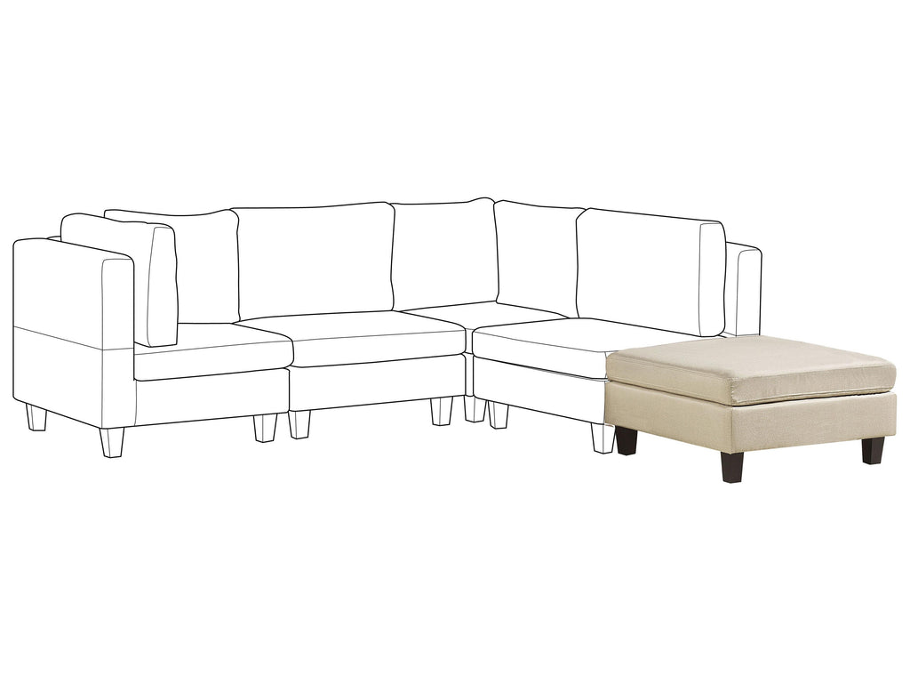  Ottoman FEVIK Fabric Beige