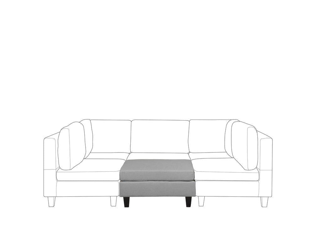  Ottoman FEVIK Fabric Light Grey