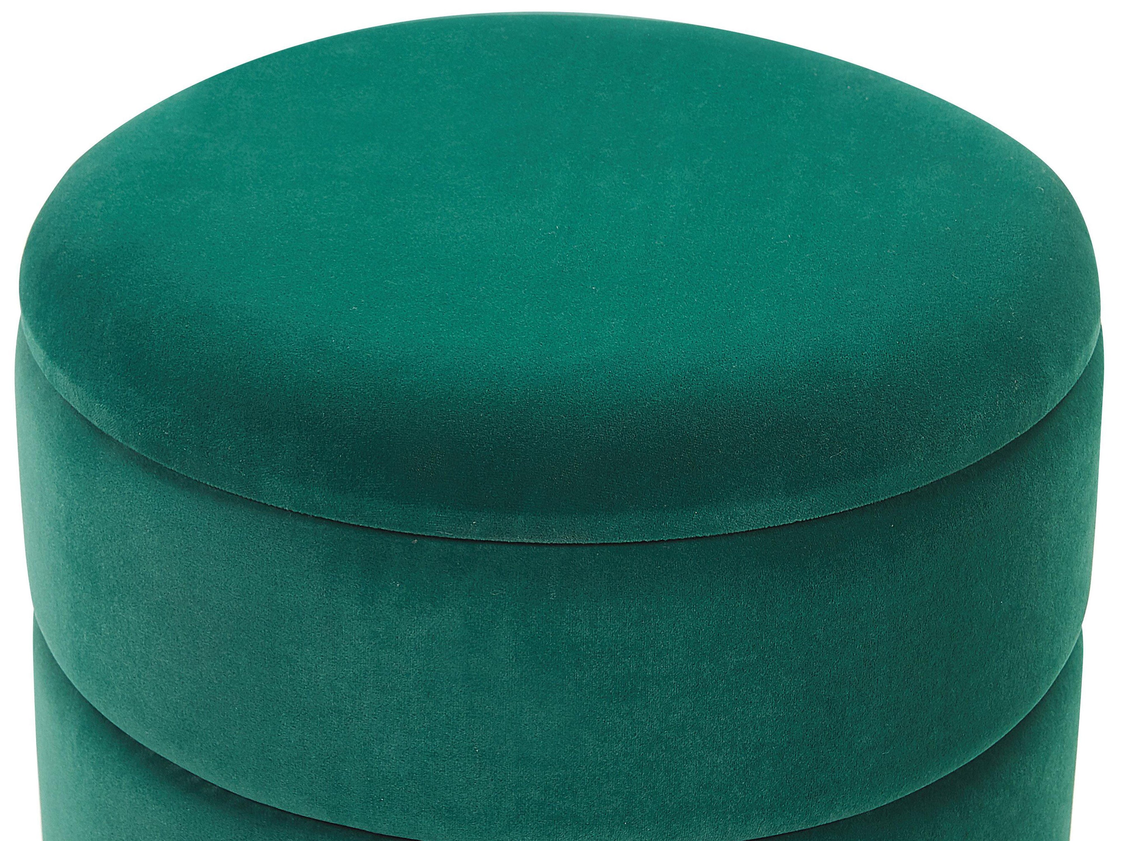  Storage Pouffe ELGIN Velvet Dark Green