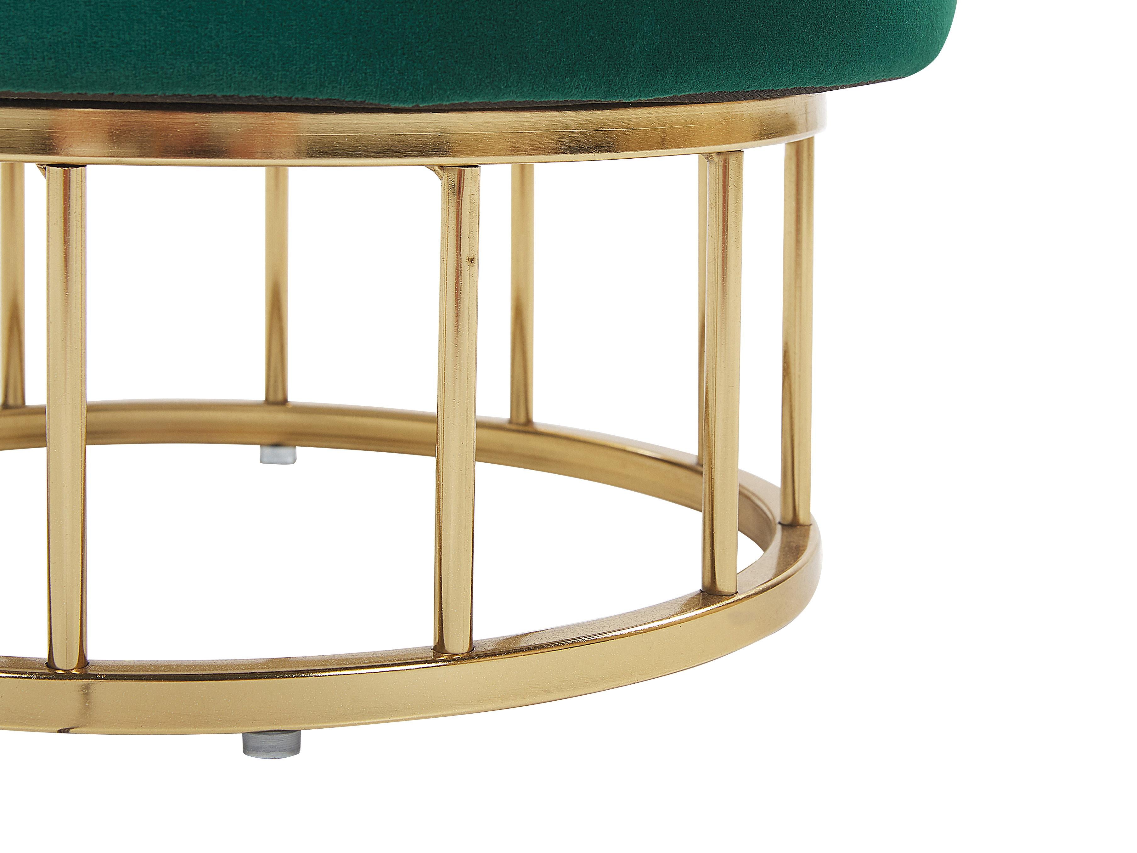  Storage Pouffe ELGIN Velvet Dark Green