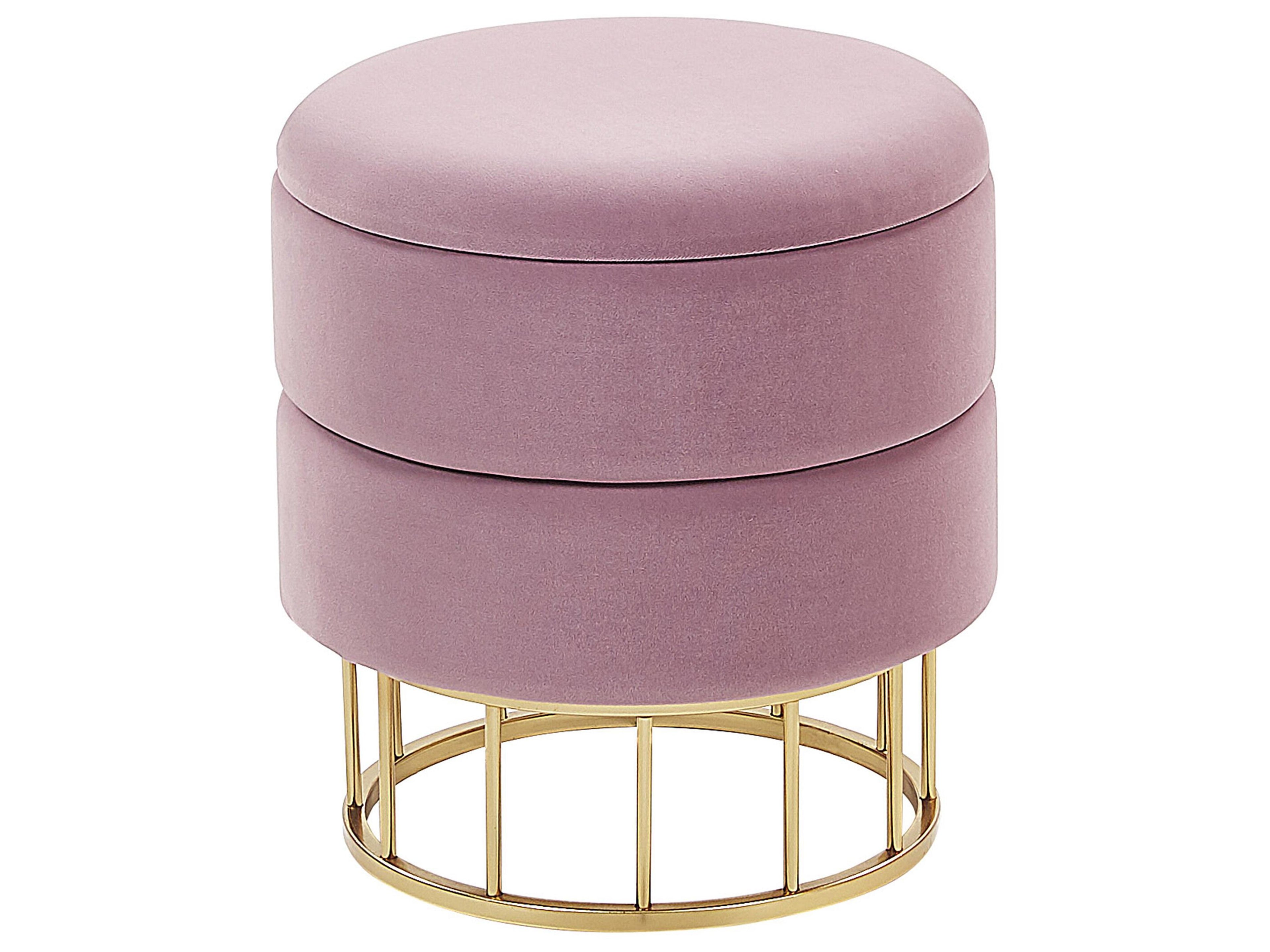  Storage Pouffe ELGIN Velvet Pink