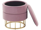  Storage Pouffe ELGIN Velvet Pink