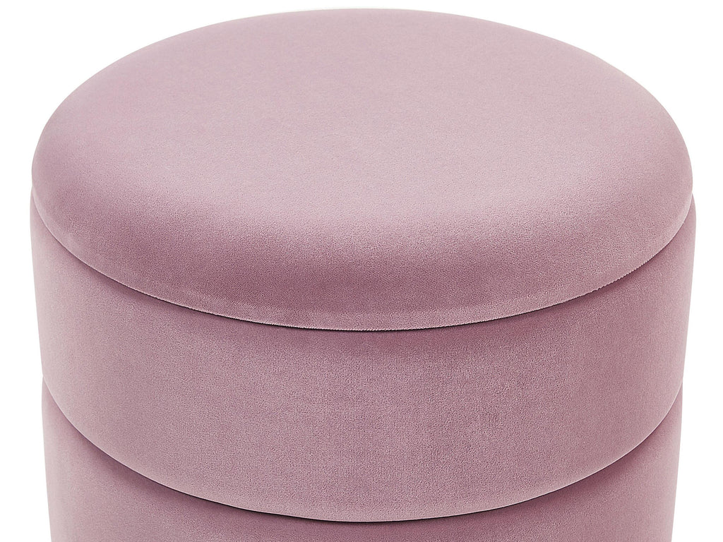  Storage Pouffe ELGIN Velvet Pink