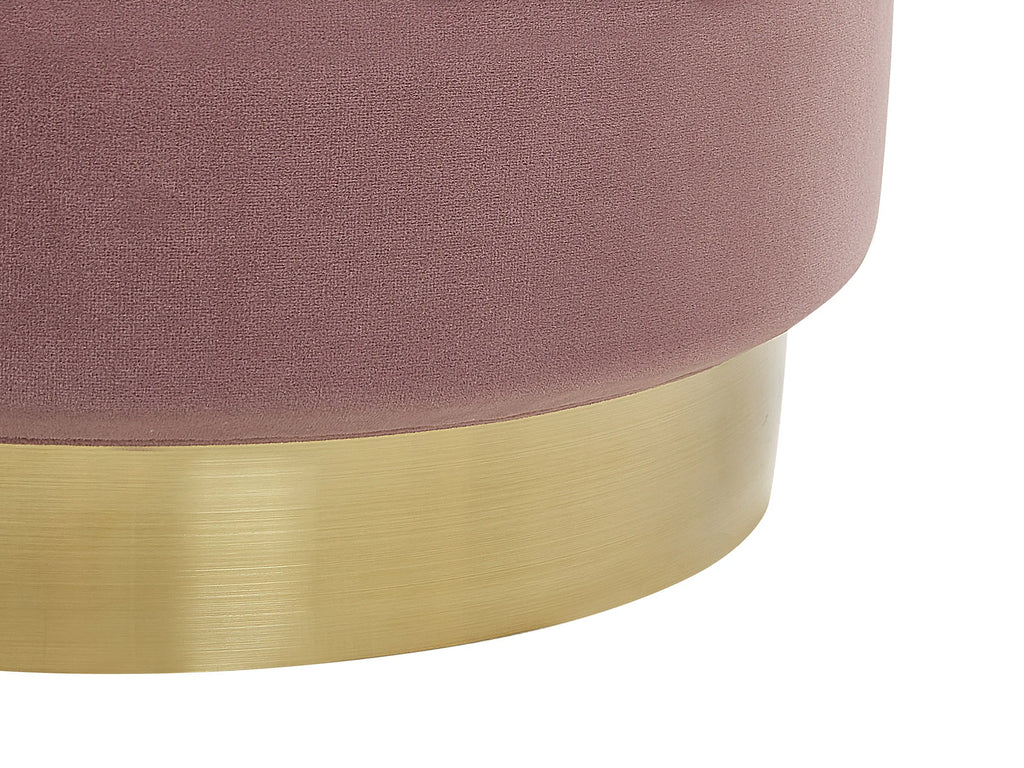  Set Of 2 Storage Pouffes GARLAND Velvet Pink