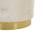  Set Of 2 Storage Pouffes PUEBLO Velvet White