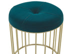  Set Of 2 Footstools LUBBOCK Velvet Teal