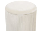  Set Of 2 Storage Pouffes MIRAMAR Velvet White