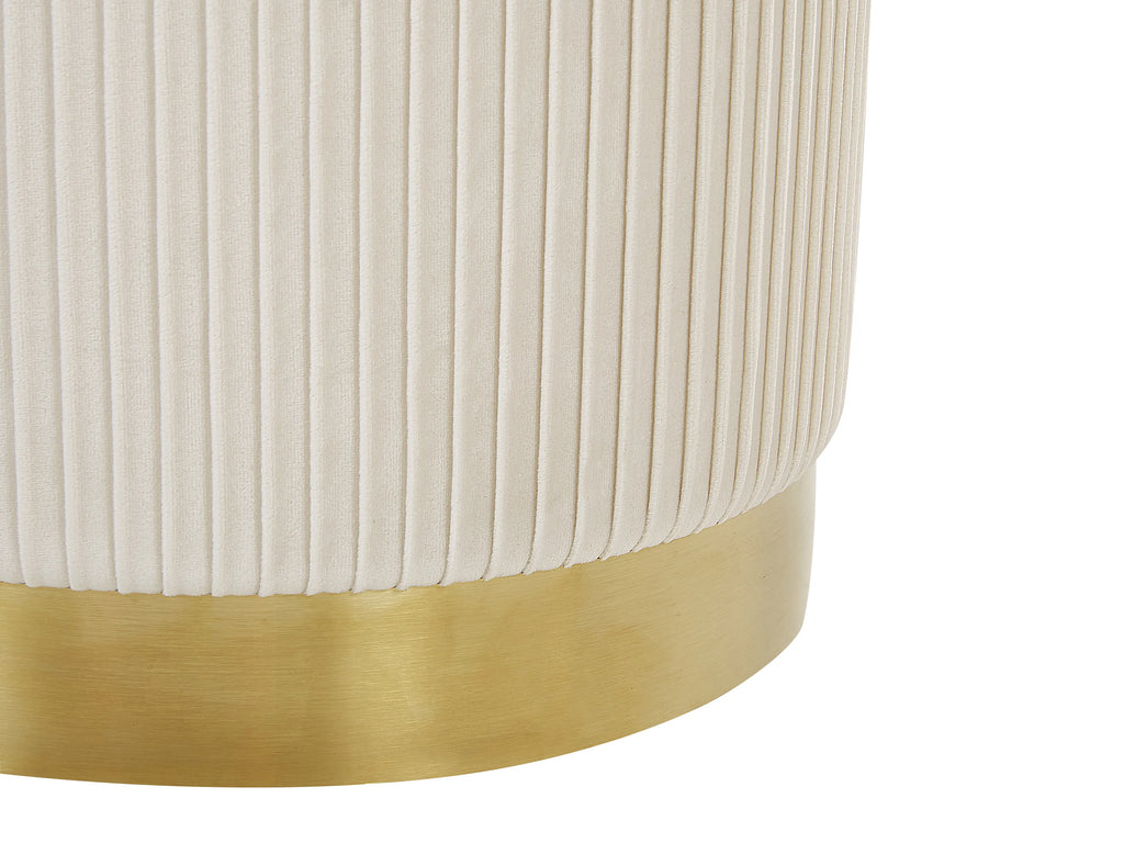  Set Of 2 Storage Pouffes MIRAMAR Velvet White