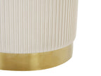  Set Of 2 Storage Pouffes MIRAMAR Velvet White
