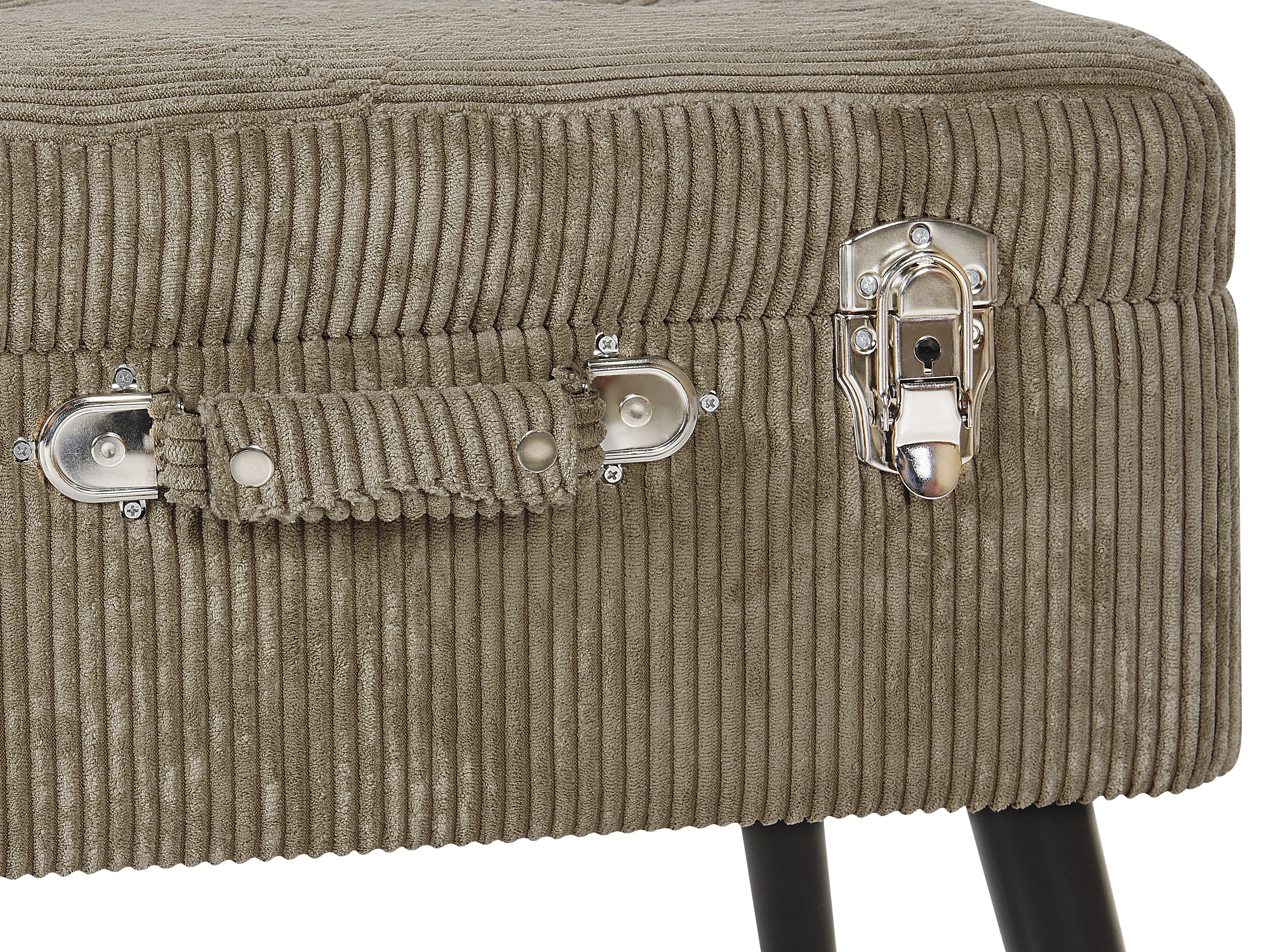  Storage Stool MALLARD Corduroy Light Brown