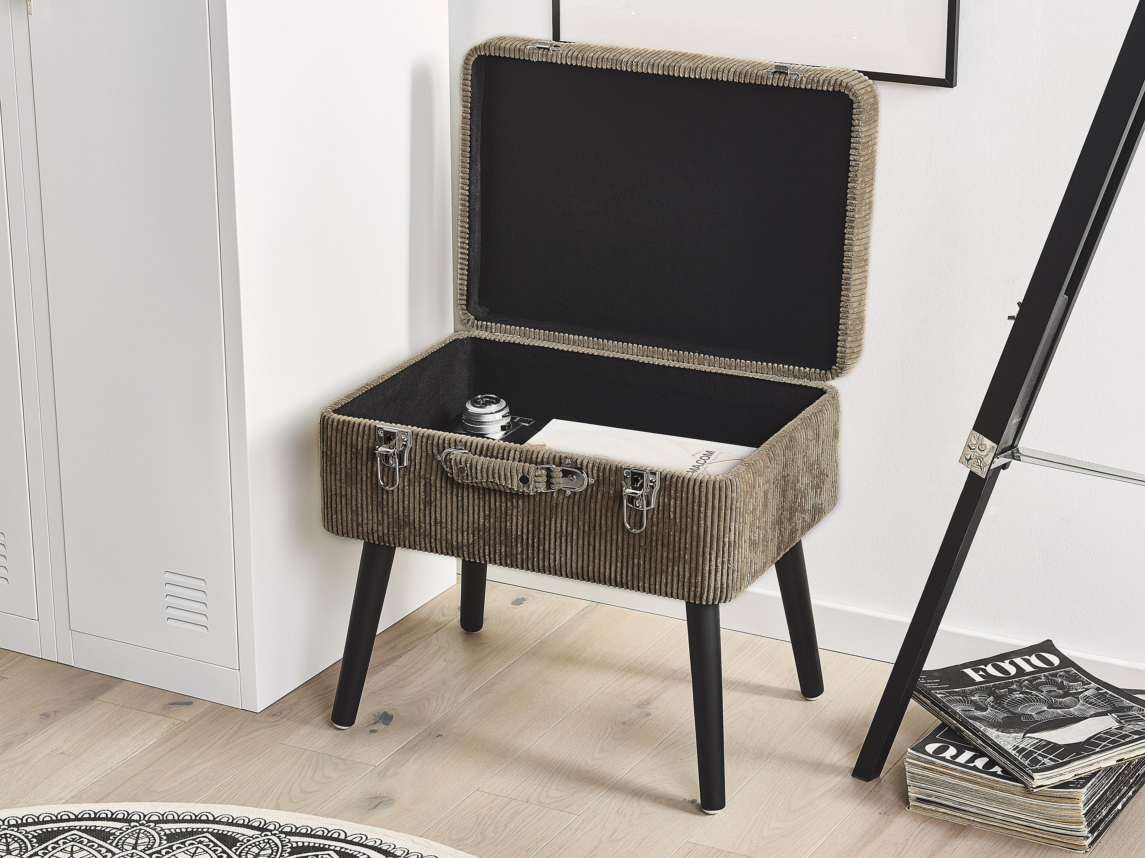  Storage Stool MALLARD Corduroy Light Brown