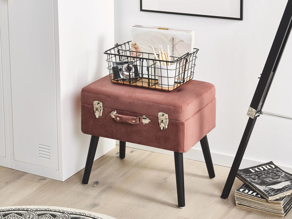  Storage Stool MALLARD Corduroy Pink