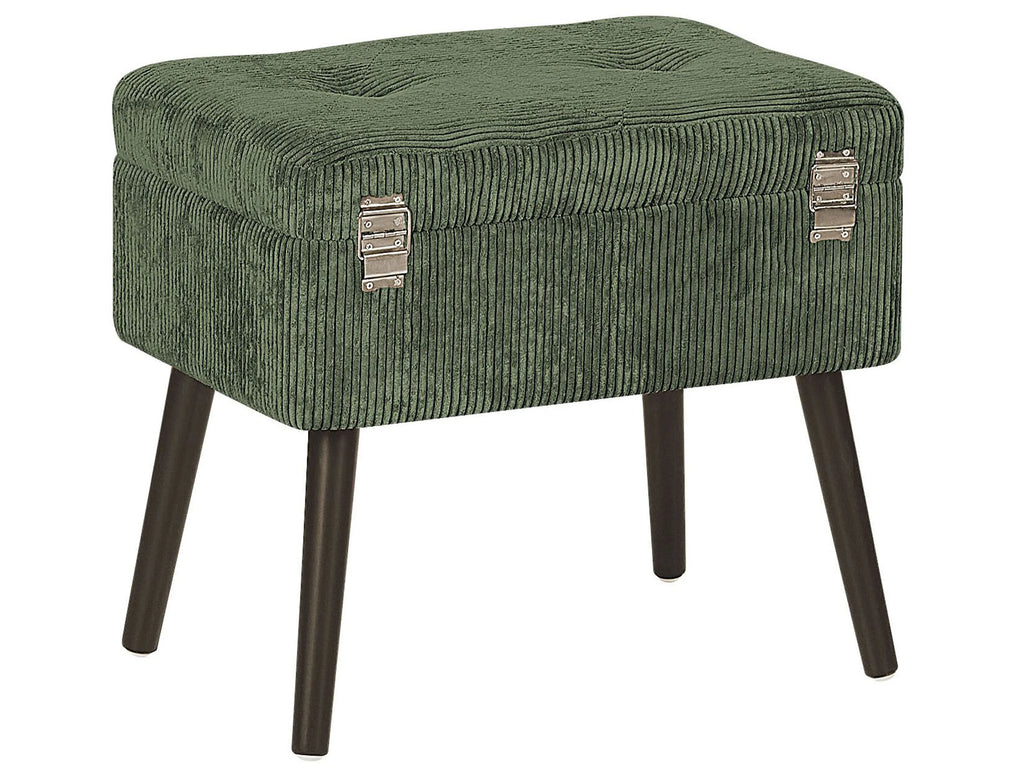  Storage Stool MALLARD Corduroy Dark Green