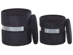  Set Of 2 Storage Pouffes DORIS Velvet Black