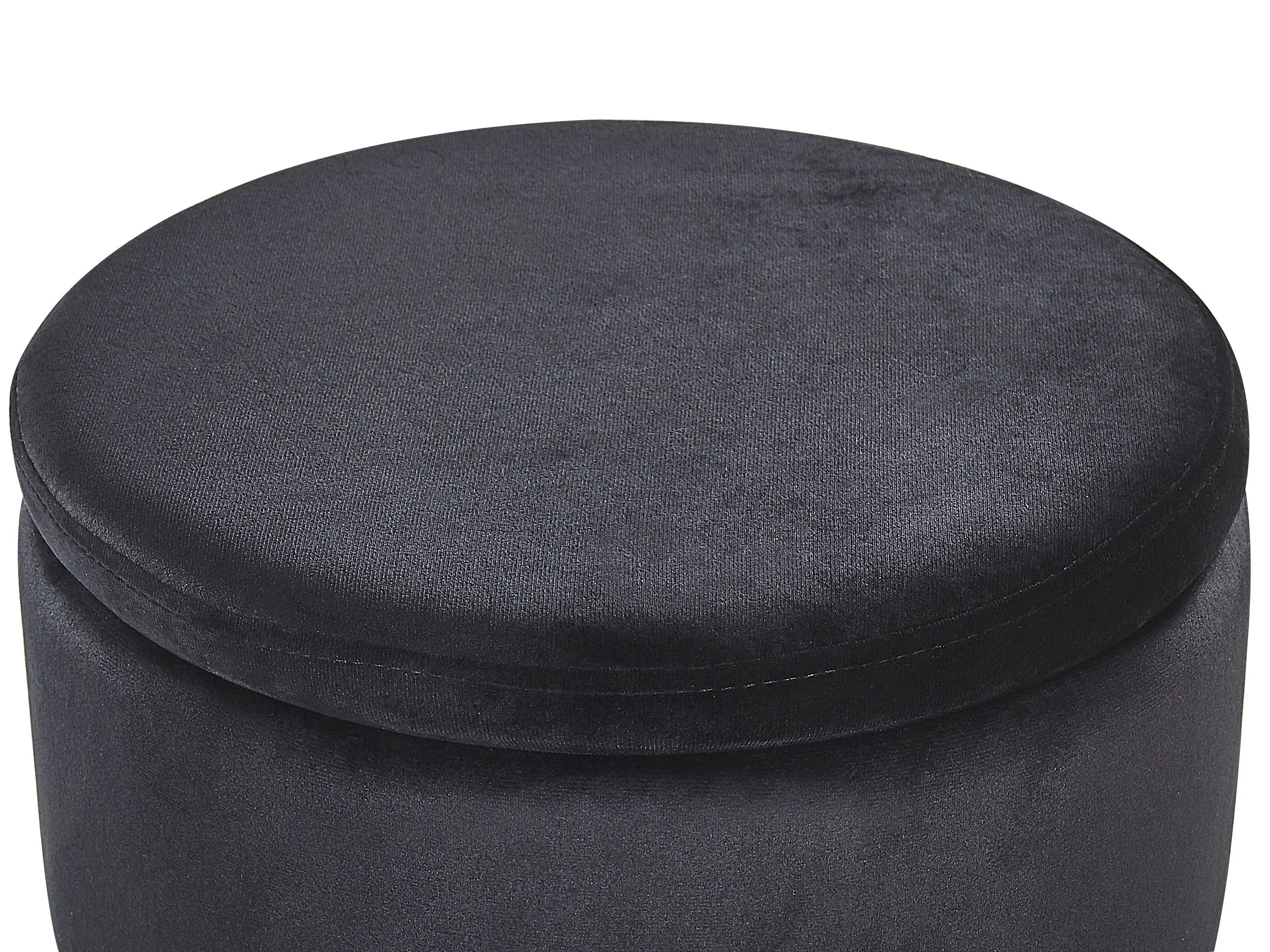  Set Of 2 Storage Pouffes DORIS Velvet Black