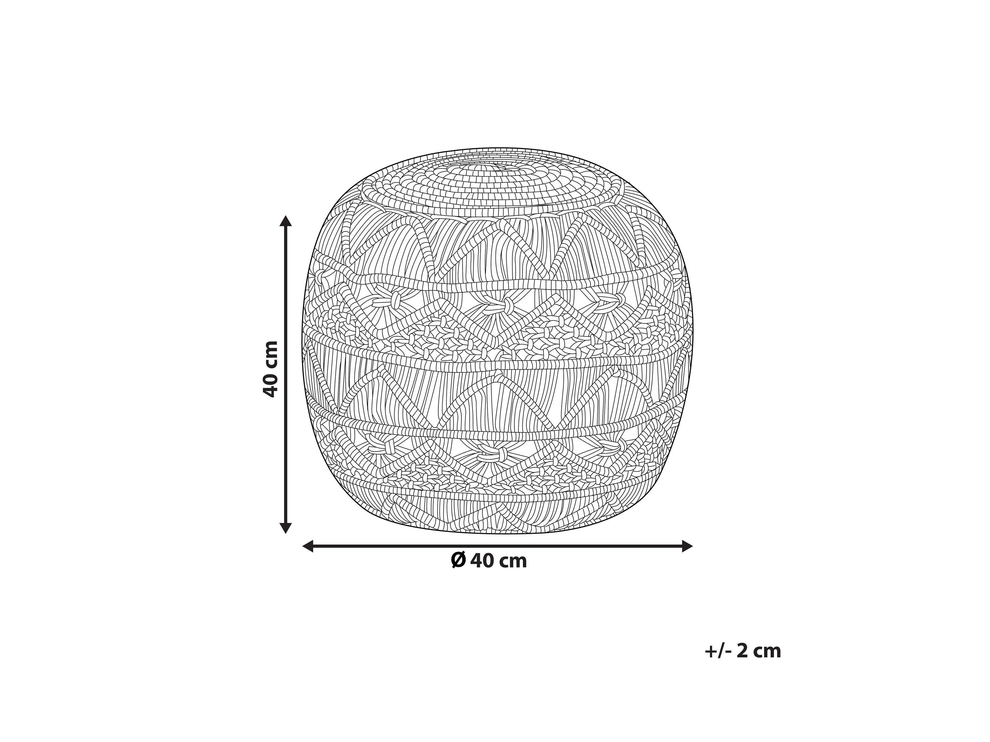  Pouffe Macramé KAYSERI Cotton Beige