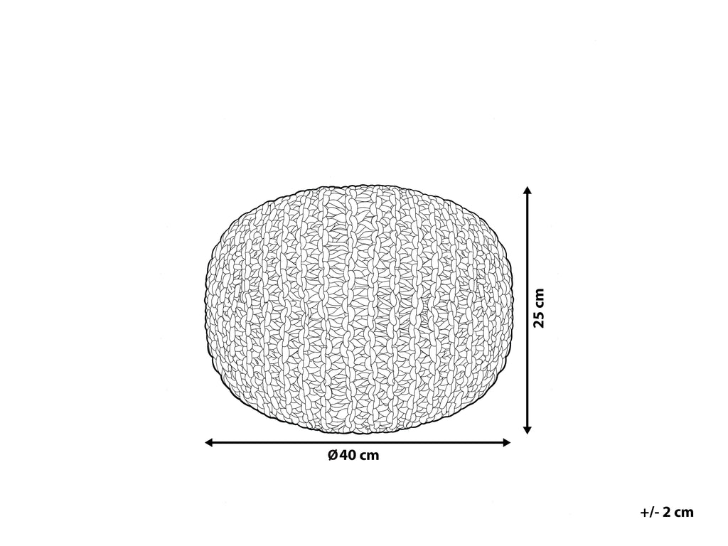  Pouffe CONRAD Cotton Light Grey