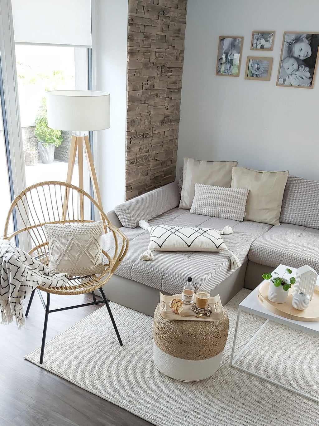  Pouffe DALAMA Jute White