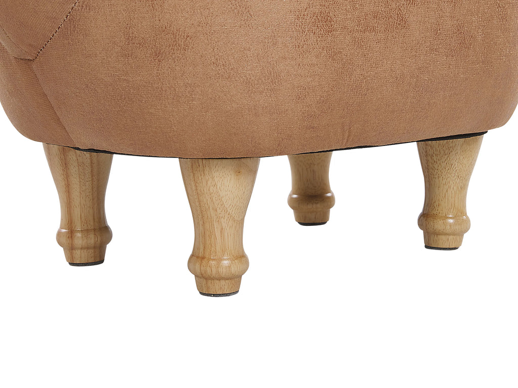  Animal Stool HORSE Faux Leather Sand Beige Horse