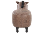  Animal Stool HORSE Faux Leather Light Brown Horse