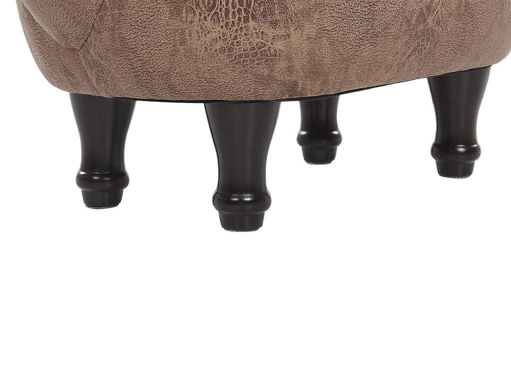  Animal Stool HORSE Faux Leather Light Brown Horse